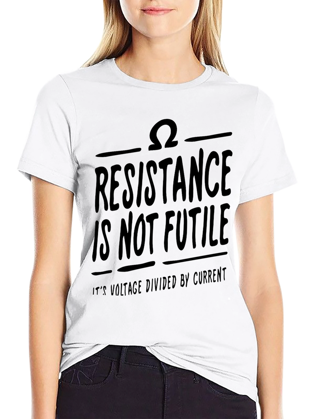Resistance Is Not Futile Mens Black T-Shirt