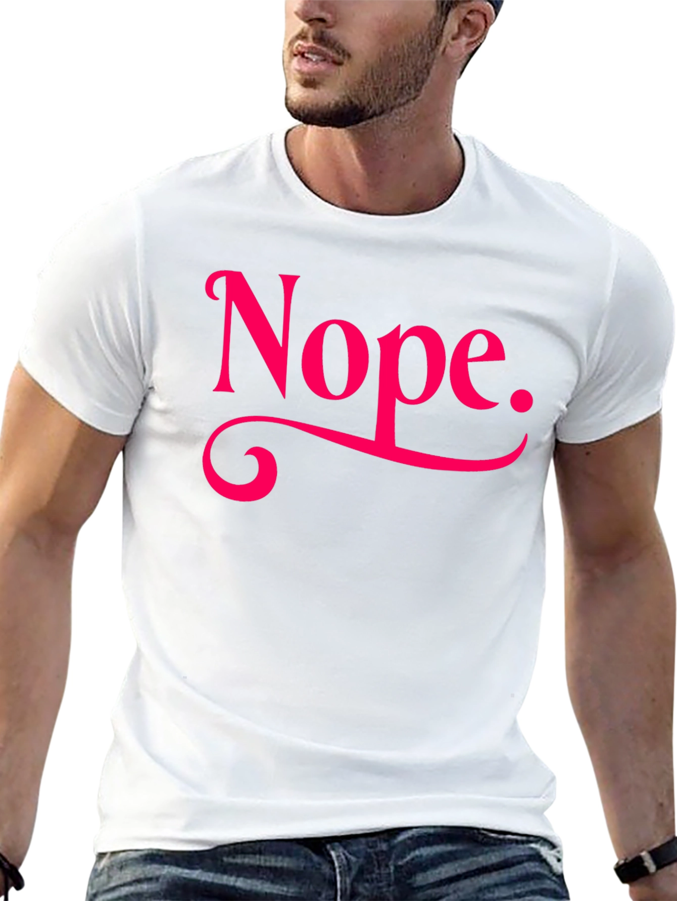 Nope. Graphic Tee - Casual Black T-Shirt