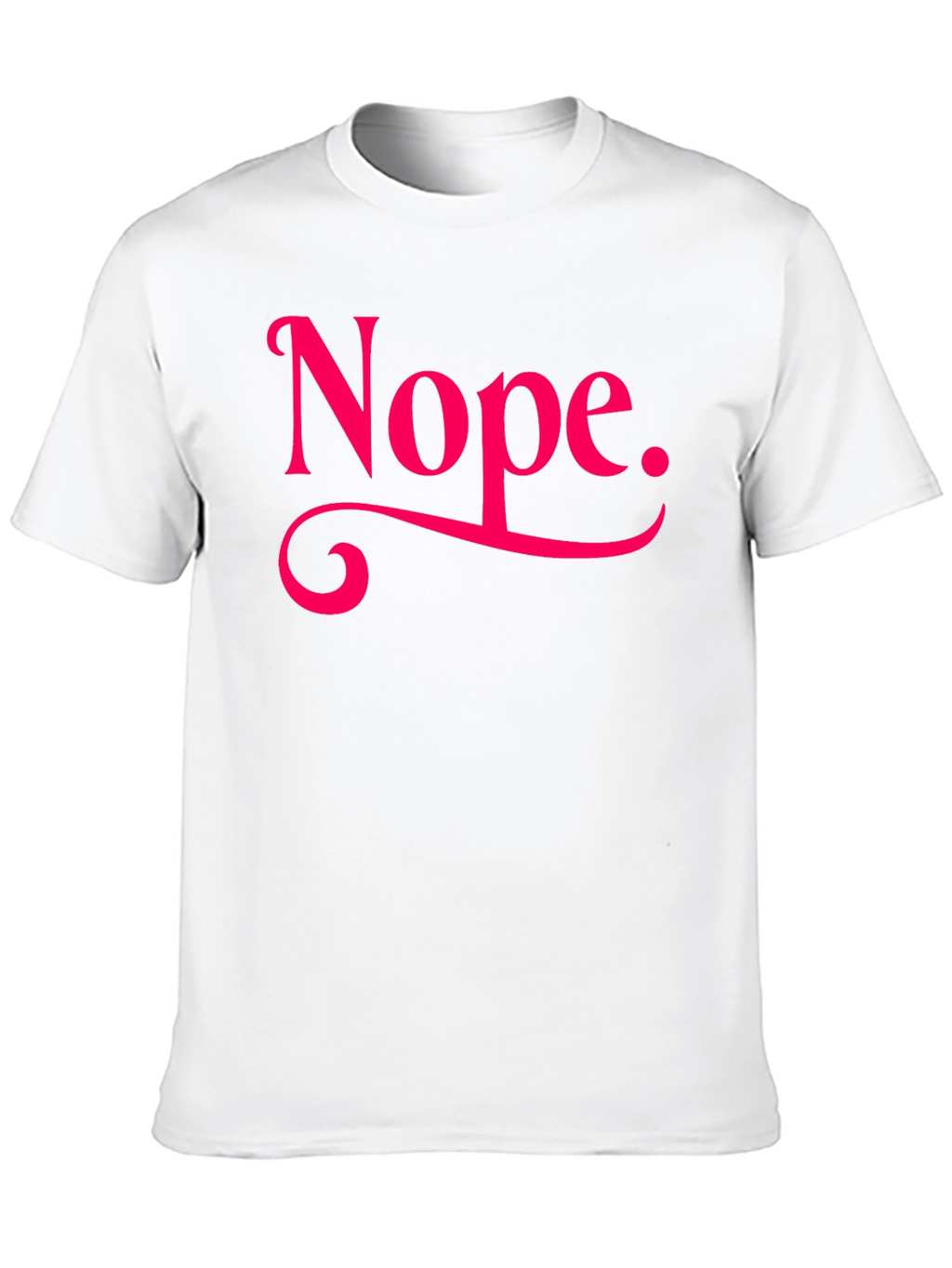 Nope. Graphic Tee - Casual Black T-Shirt