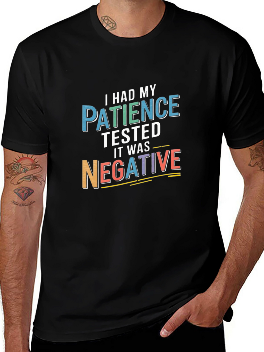 Funny Patience Tested Negative Sarcastic T-Shirt