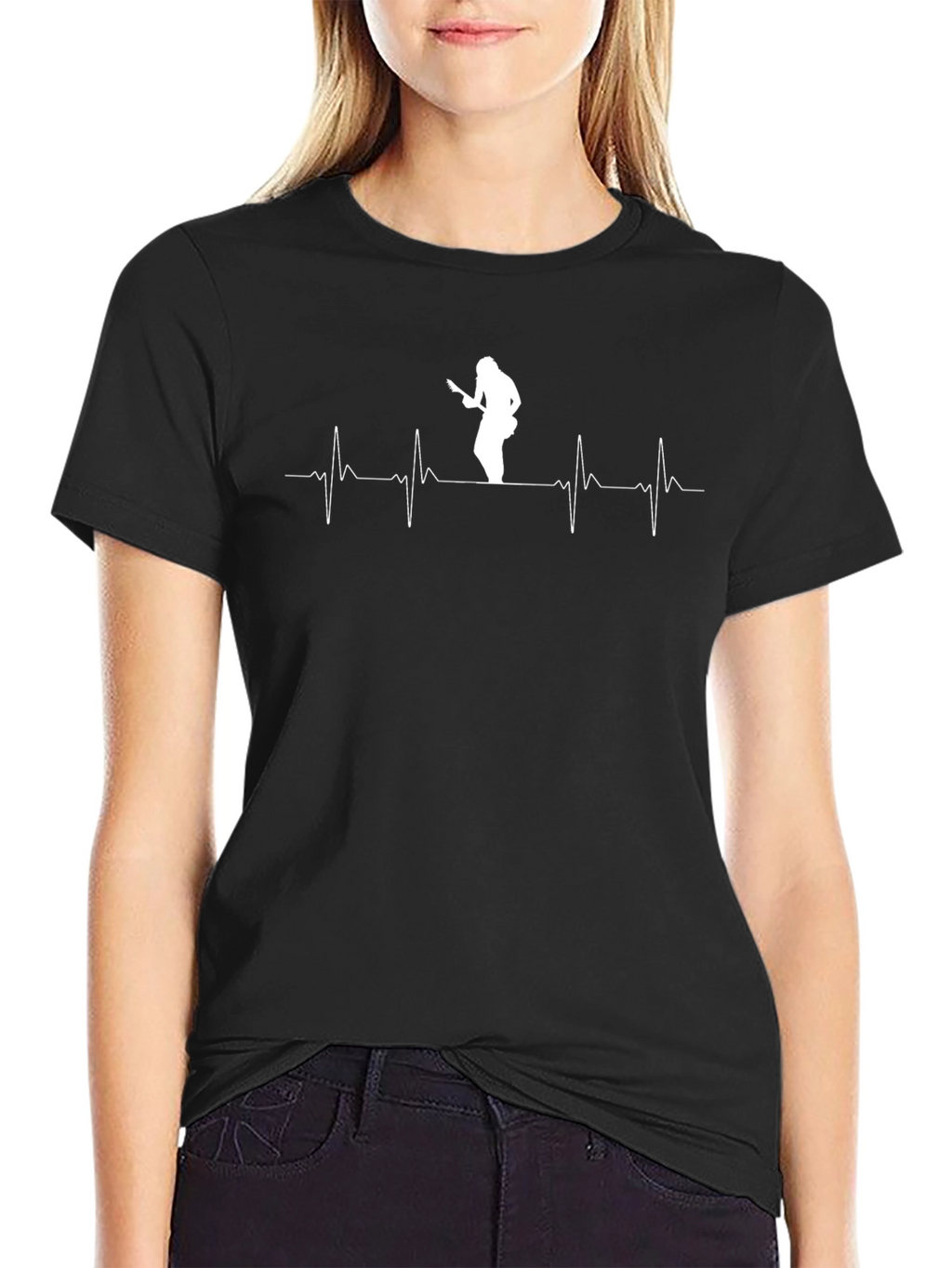 Guitarist Heartbeat T-Shirt - Music Lover Tee