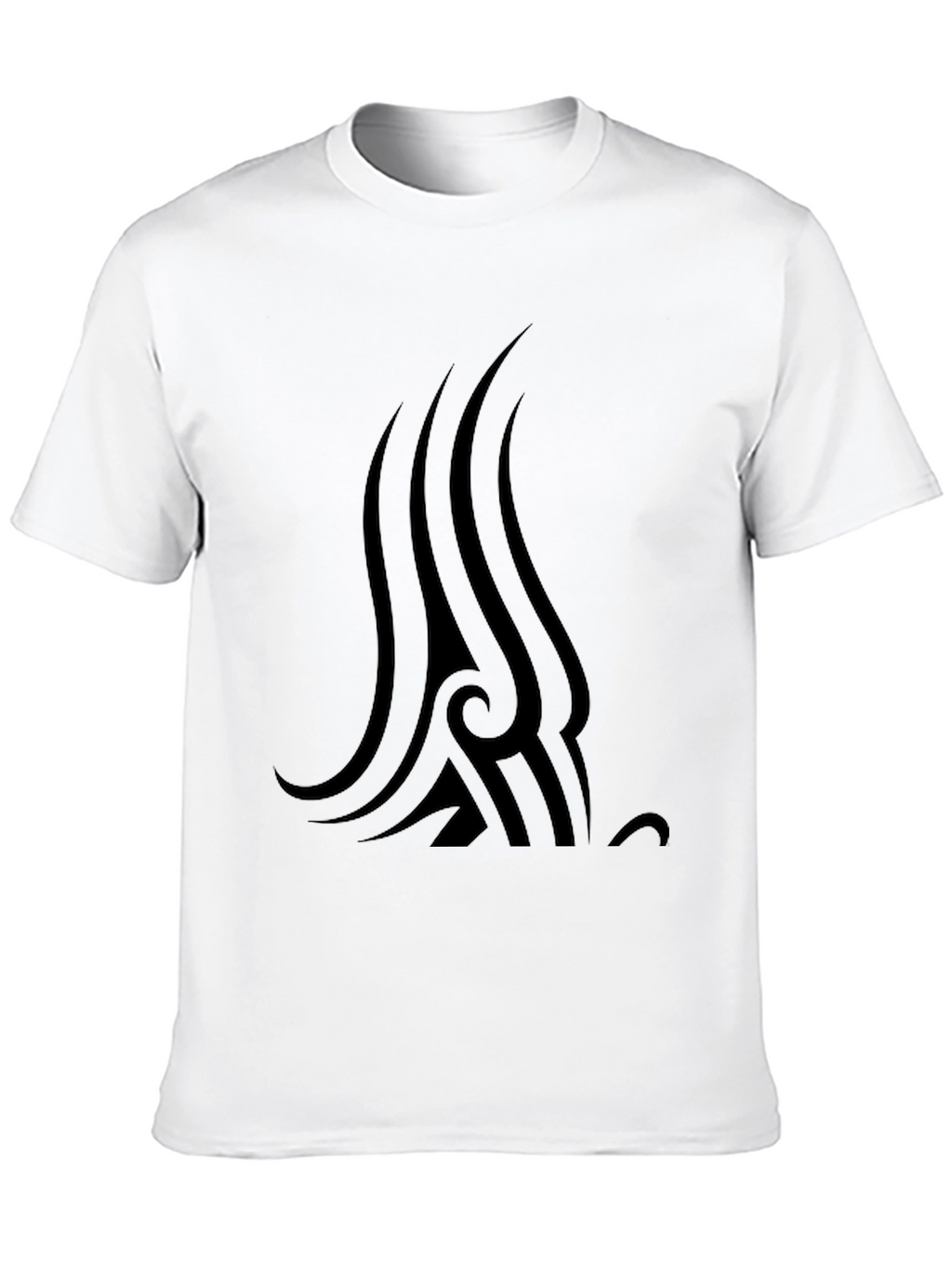 Mens Black T-Shirt with Tribal Graphic Print