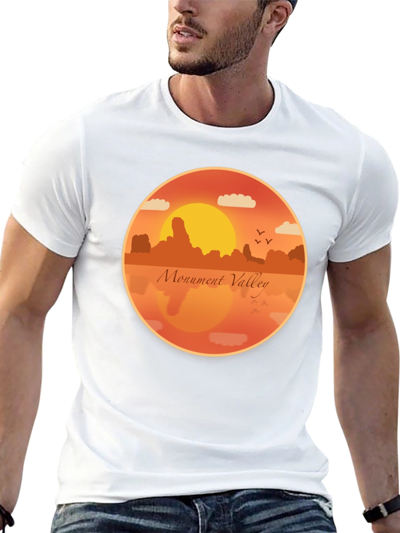 Monument Valley Graphic Tee - Retro Desert Sunset T-Shirt