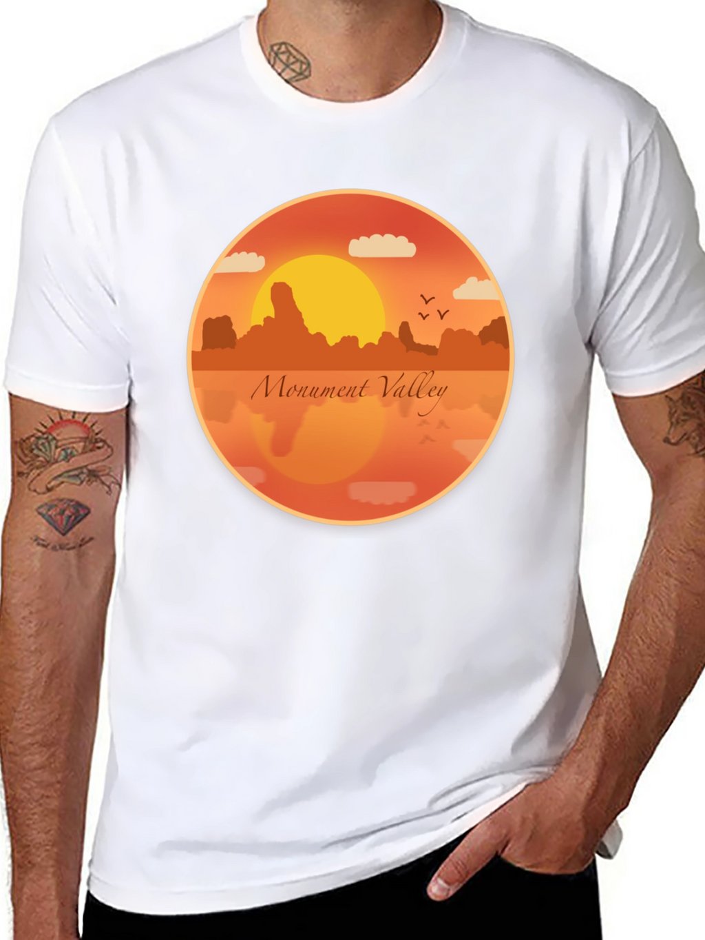 Monument Valley Graphic Tee - Retro Desert Sunset T-Shirt