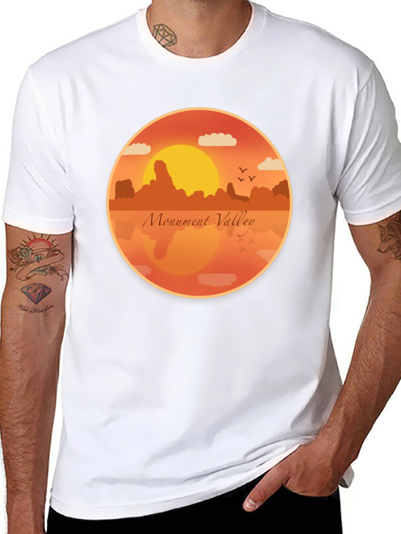 Monument Valley Graphic Tee - Retro Desert Sunset T-Shirt