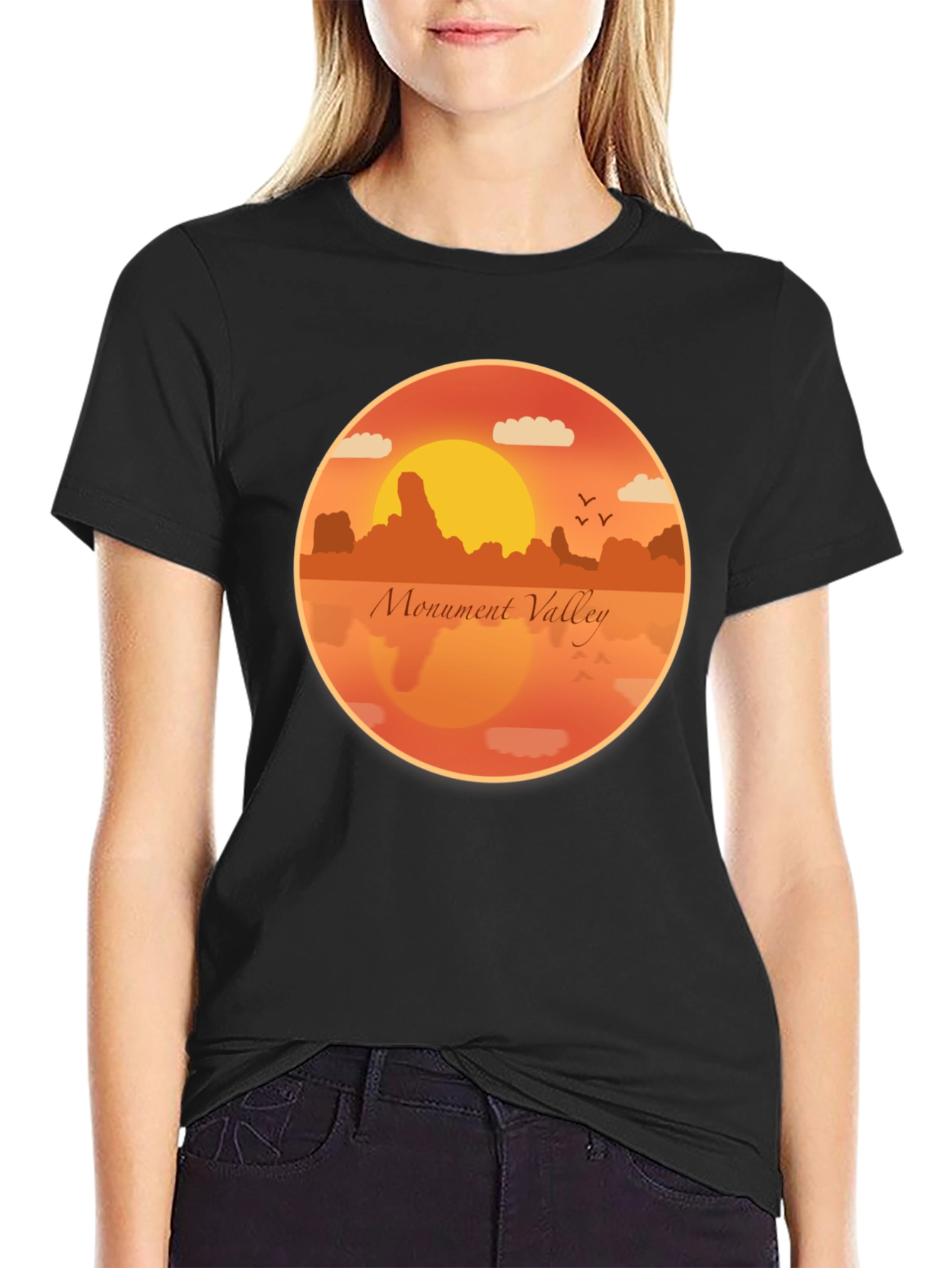 Monument Valley Graphic Tee - Retro Desert Sunset T-Shirt