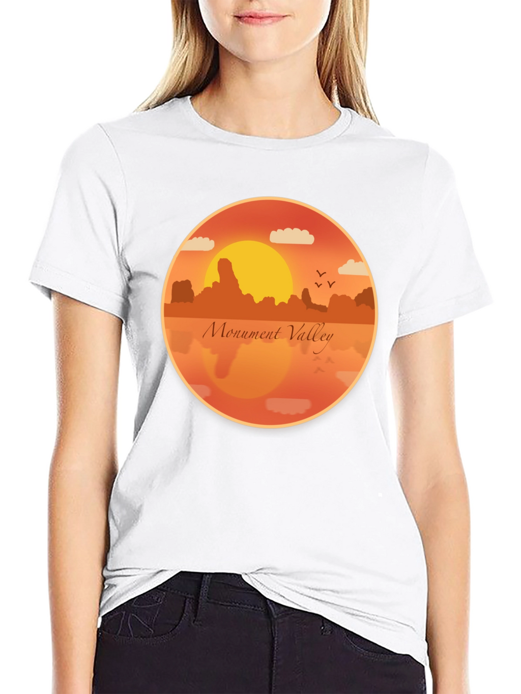 Monument Valley Graphic Tee - Retro Desert Sunset T-Shirt