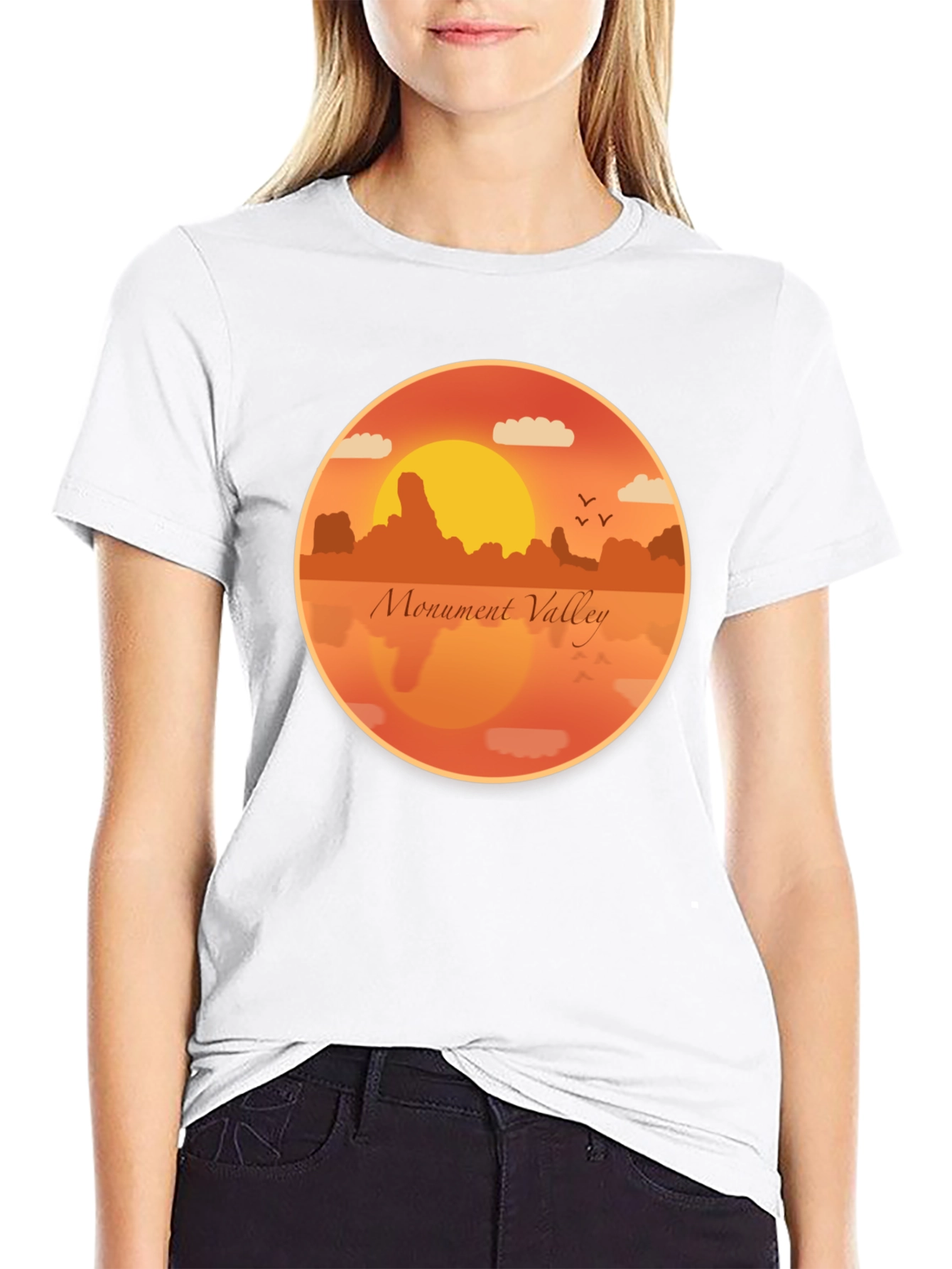 Monument Valley Graphic Tee - Retro Desert Sunset T-Shirt