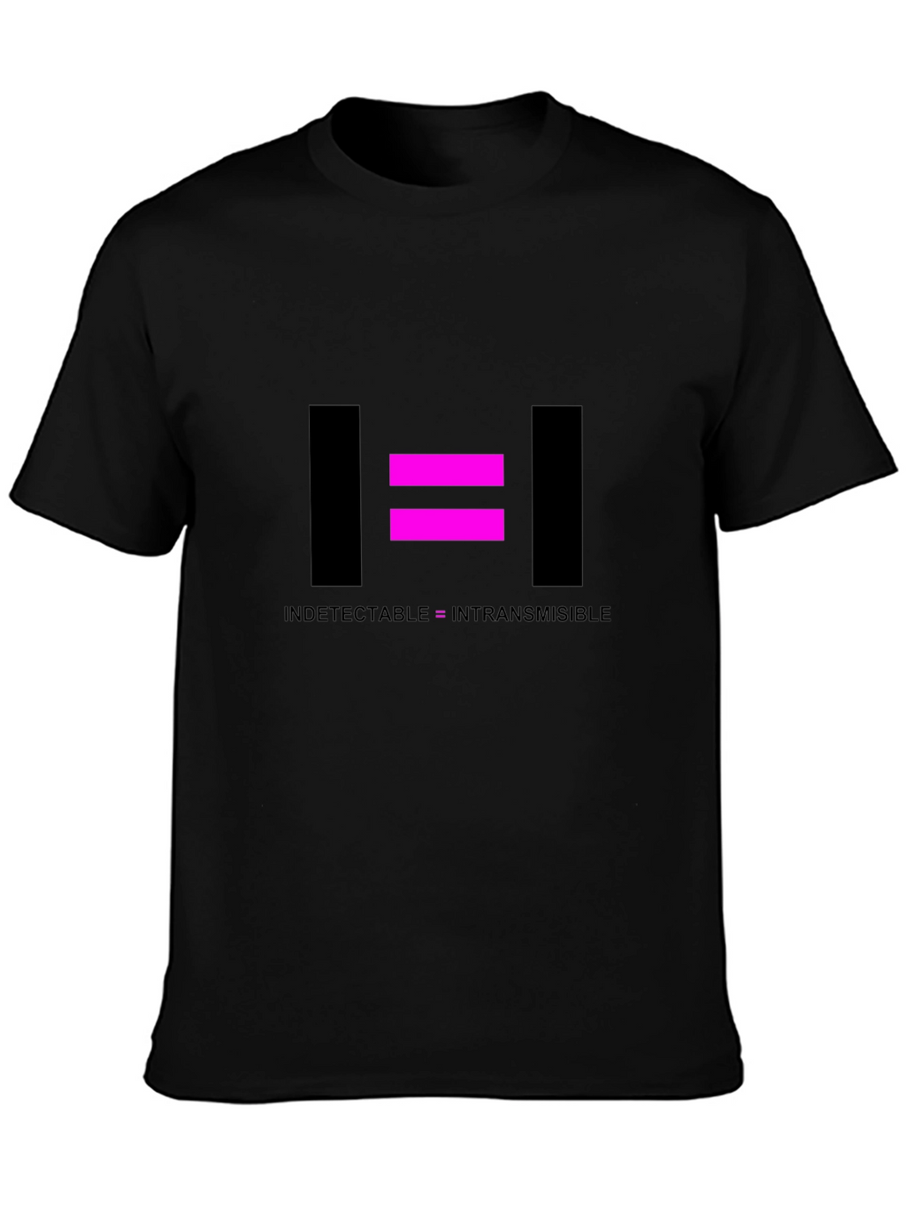 Undetectable = Untransmissible Black T-Shirt