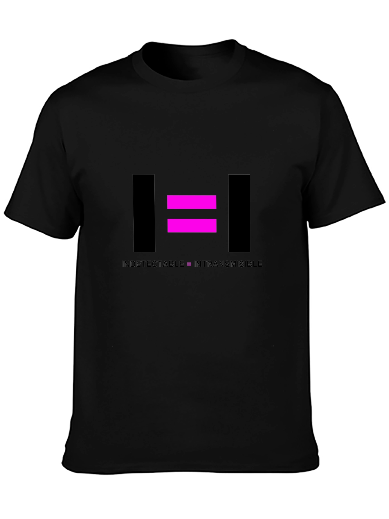 Undetectable = Untransmissible Black T-Shirt