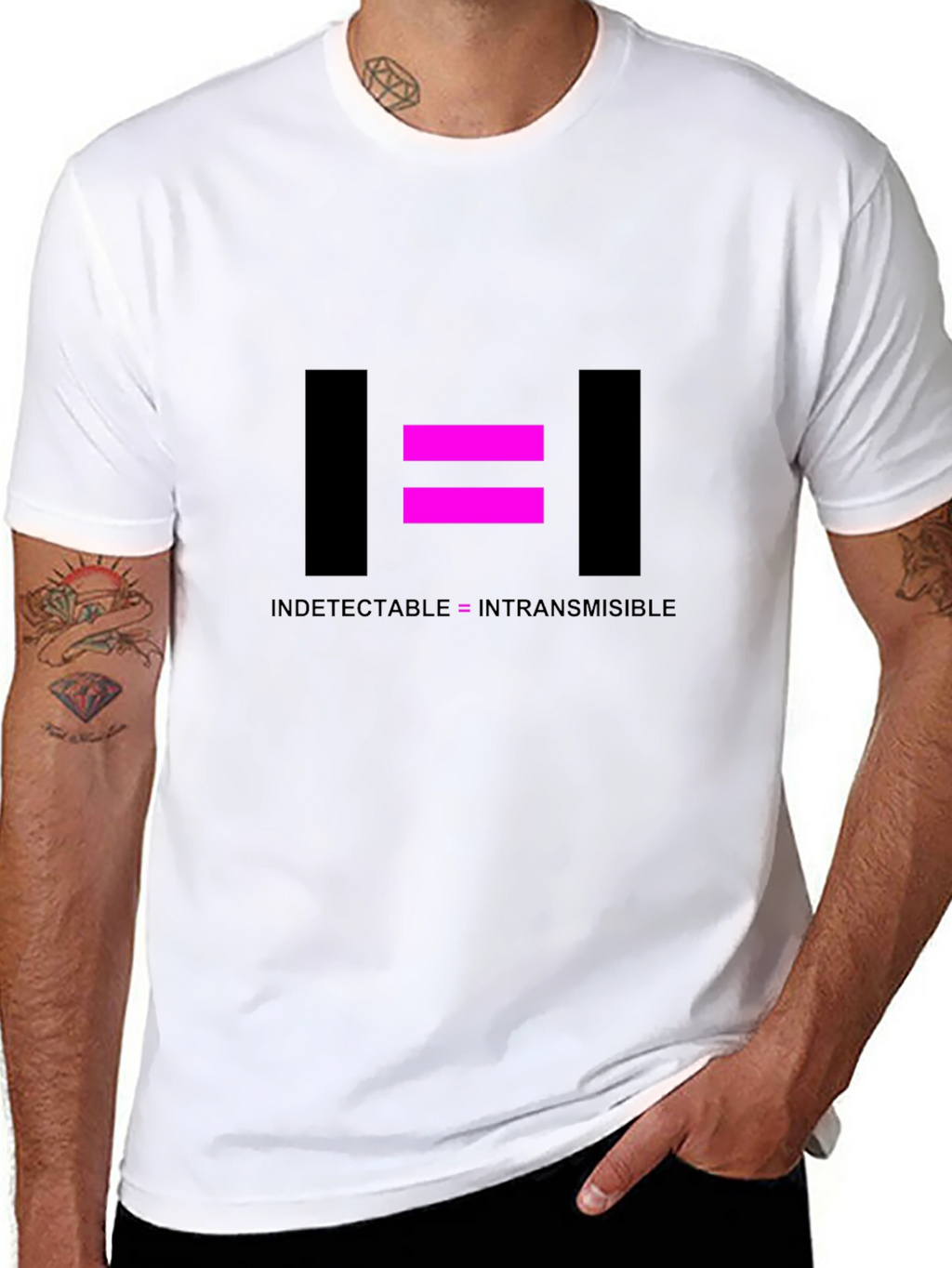 Undetectable = Untransmissible Black T-Shirt
