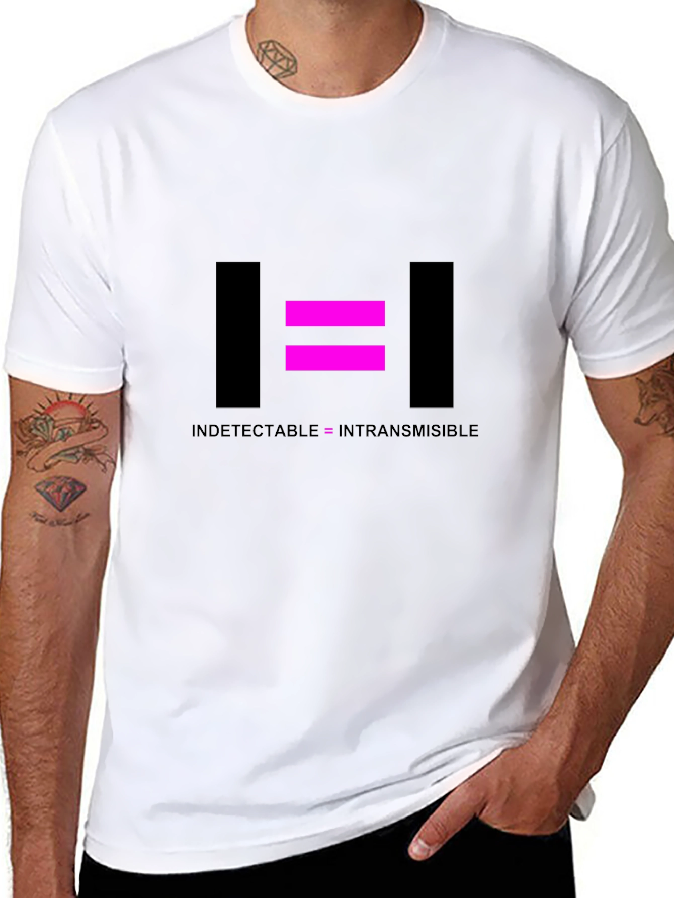 Undetectable = Untransmissible Black T-Shirt