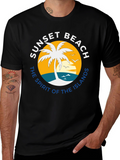 Sunset Beach T-Shirt - Tropical Island Vibes