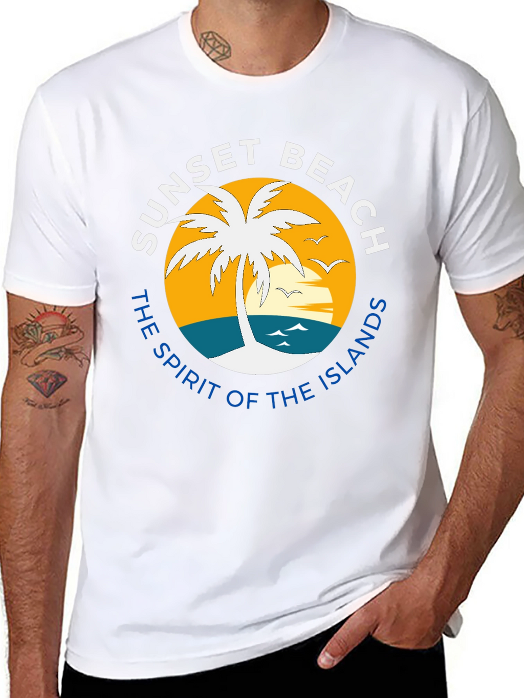 Sunset Beach T-Shirt - Tropical Island Vibes