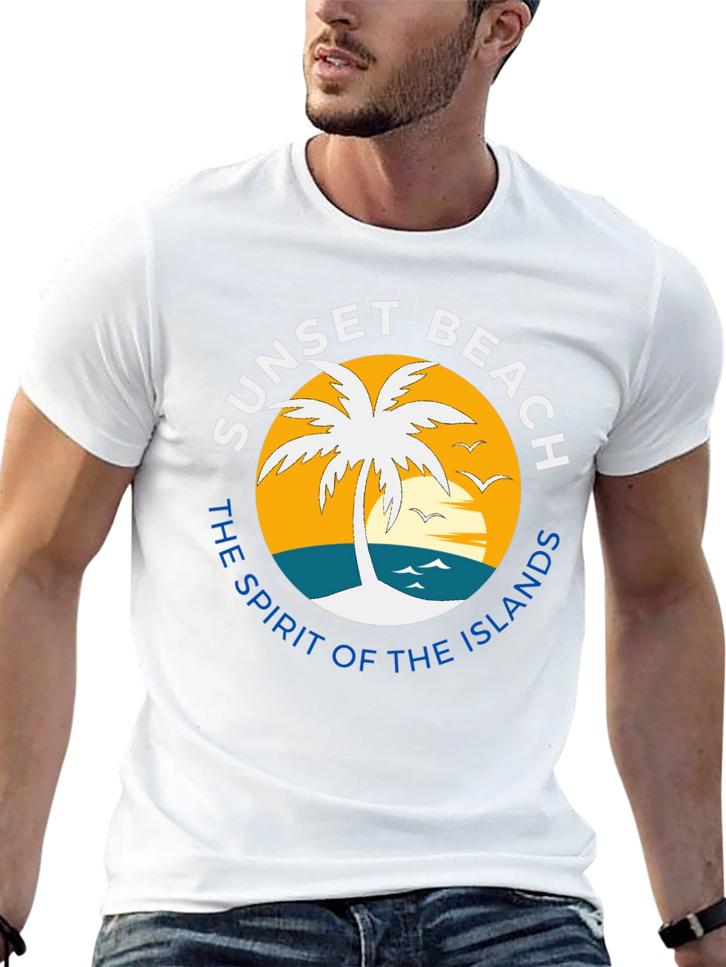 Sunset Beach T-Shirt - Tropical Island Vibes