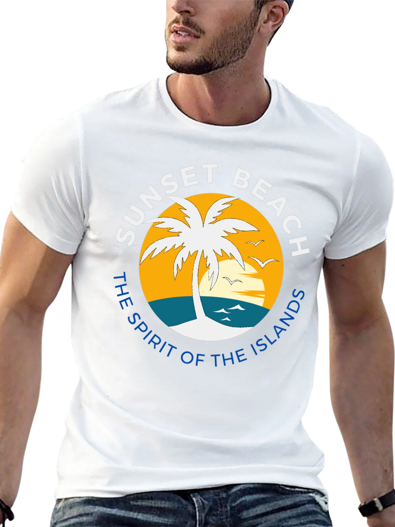 Sunset Beach T-Shirt - Tropical Island Vibes