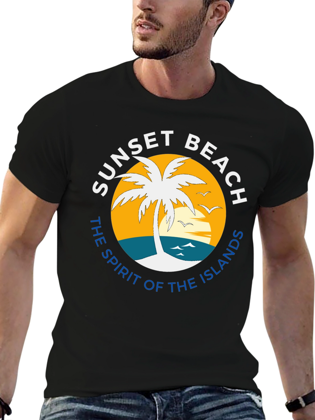 Sunset Beach T-Shirt - Tropical Island Vibes