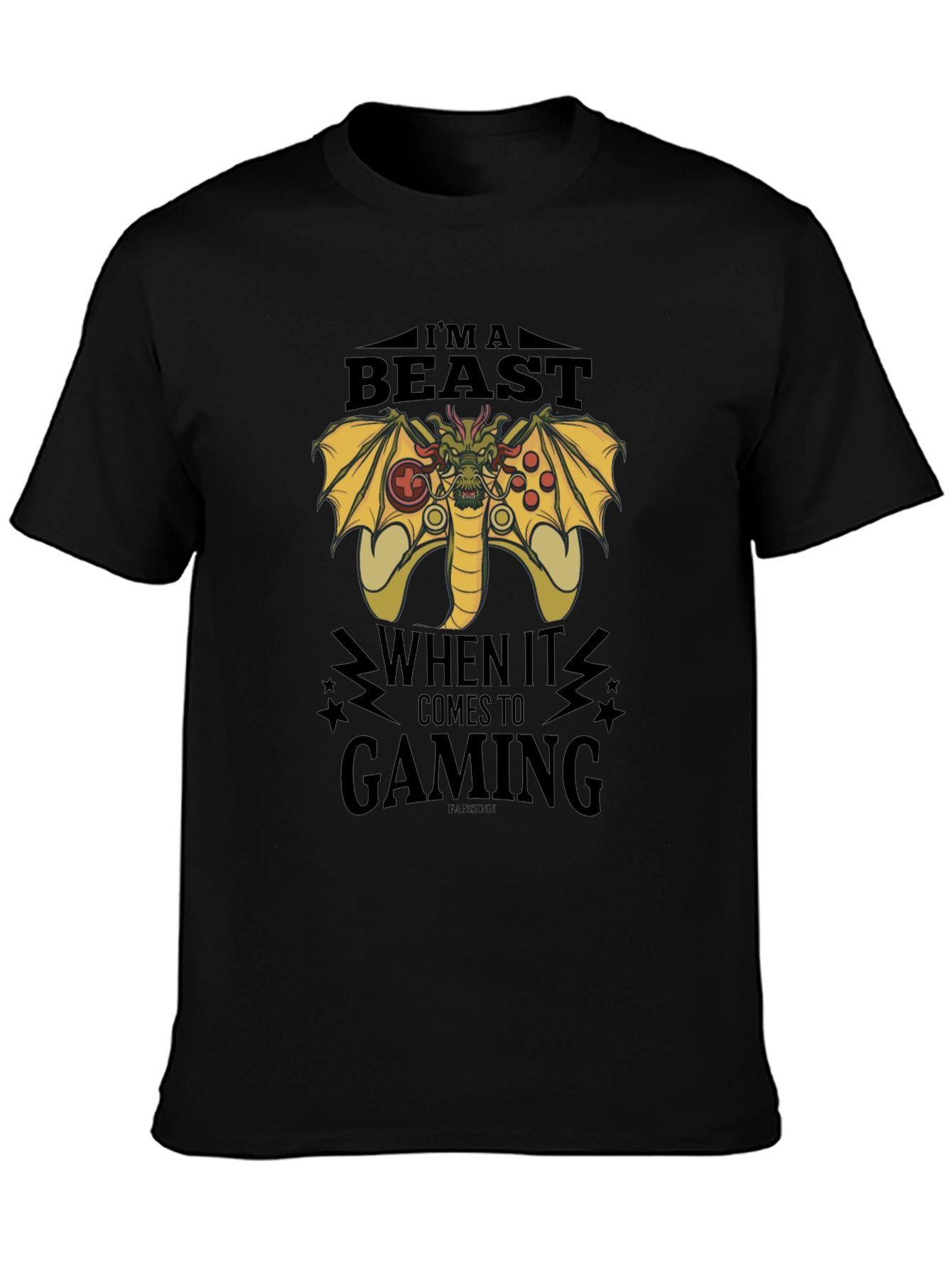Gamer Beast T-Shirt - Dragon Gaming Controller Design