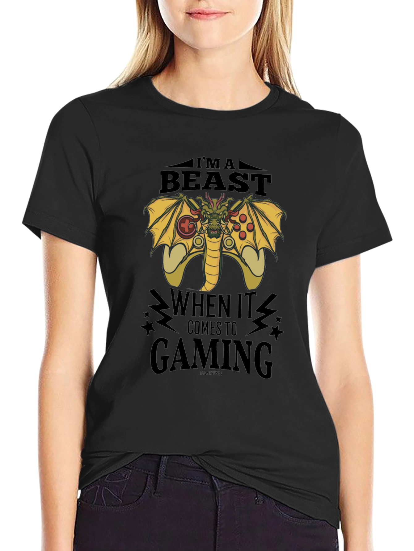 Gamer Beast T-Shirt - Dragon Gaming Controller Design