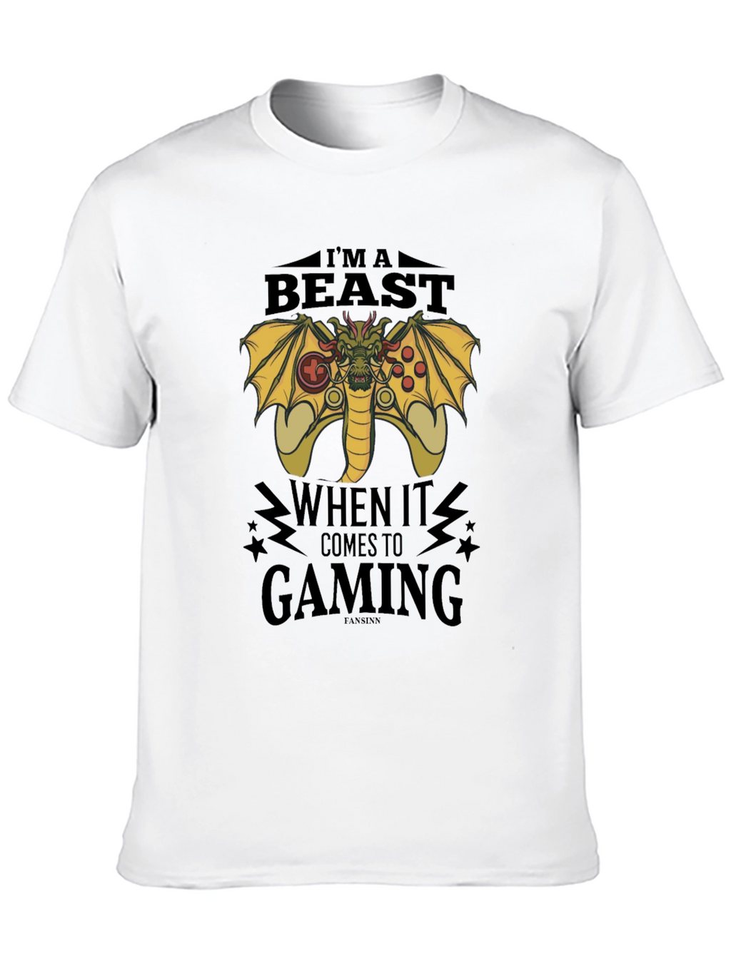 Gamer Beast T-Shirt - Dragon Gaming Controller Design