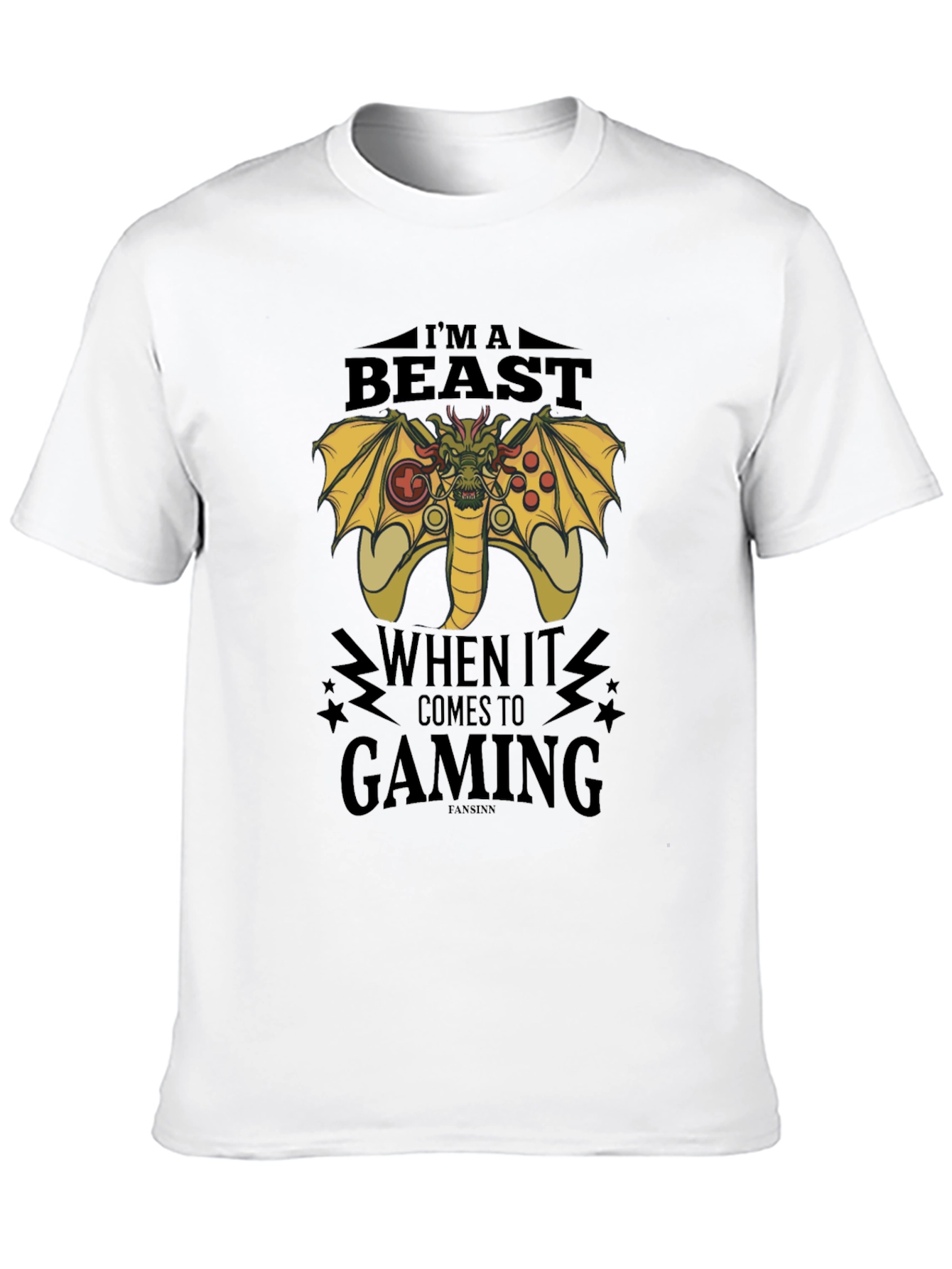 Gamer Beast T-Shirt - Dragon Gaming Controller Design