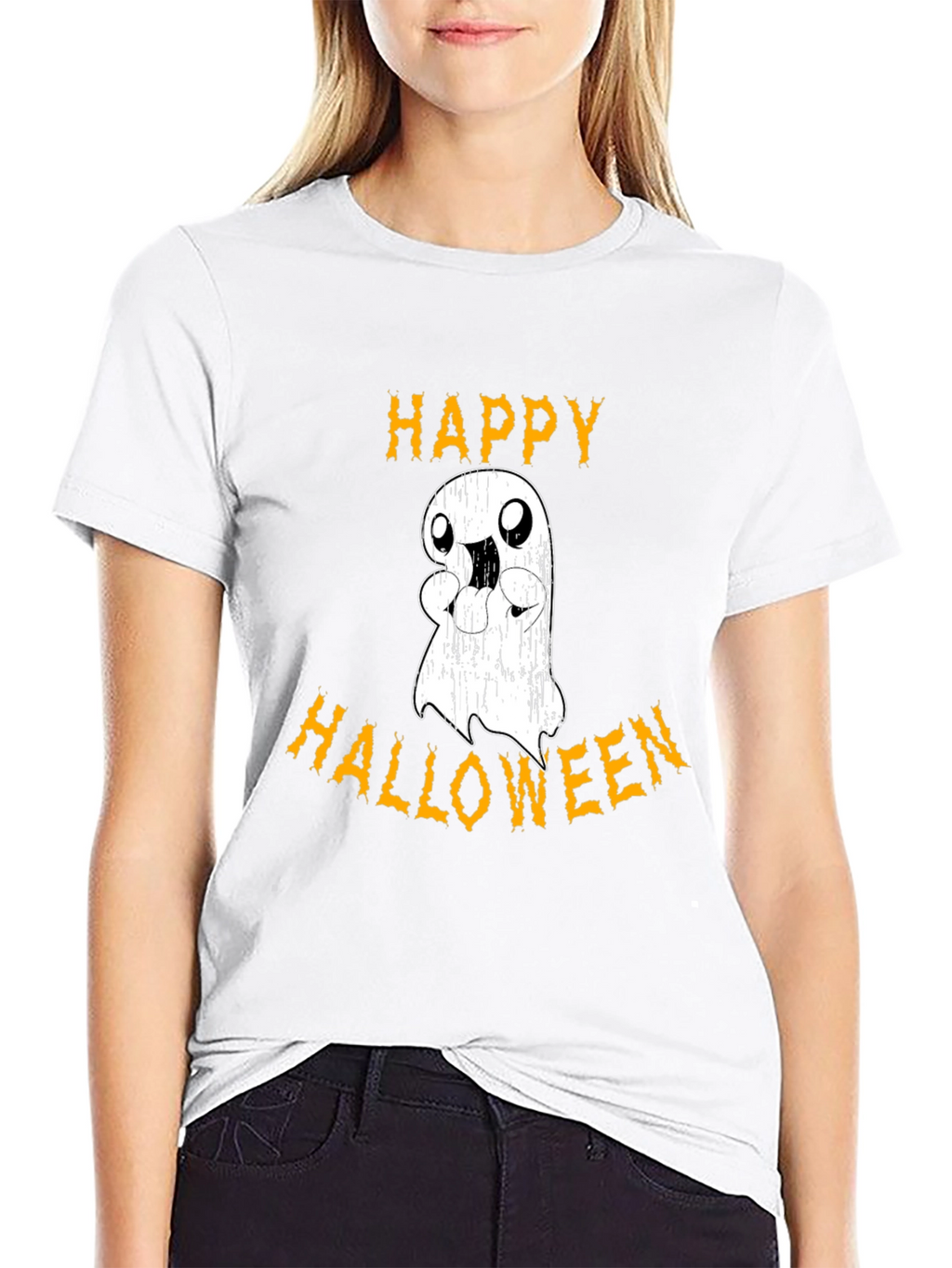 Happy Halloween Ghost Graphic T-Shirt