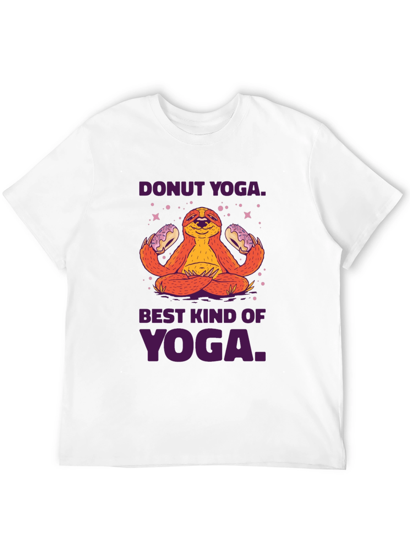 Donut Yoga Sloth Graphic Tee