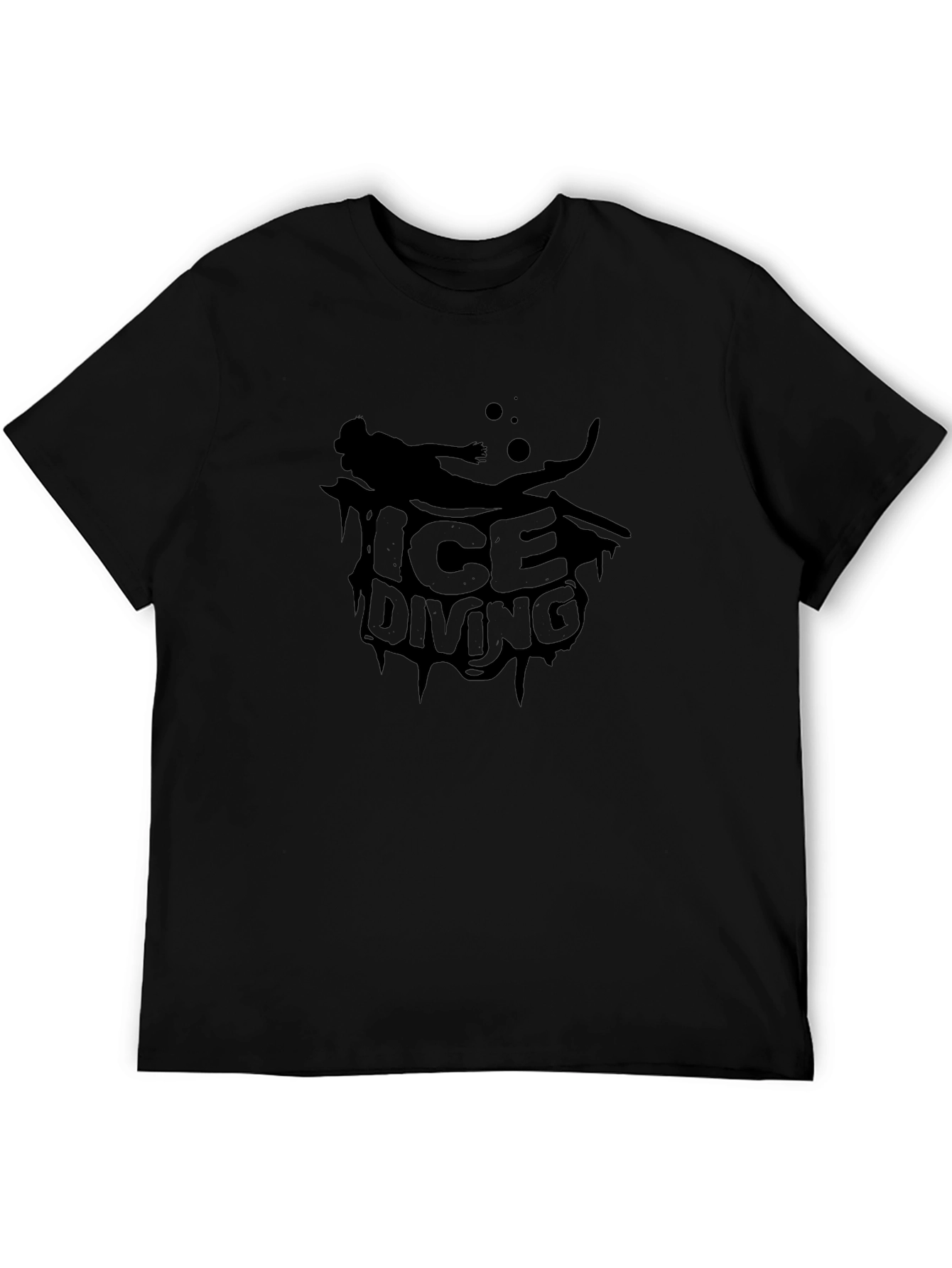 Ice Diving Black T-Shirt - Unique Graphic Tee