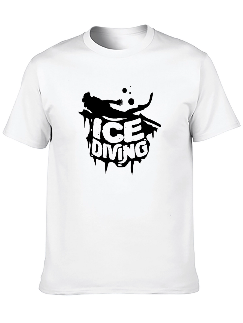 Ice Diving Black T-Shirt - Unique Graphic Tee