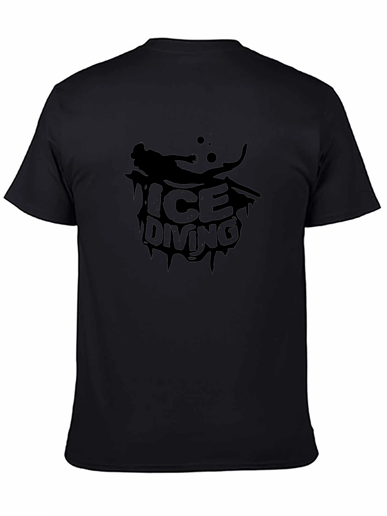 Ice Diving Black T-Shirt - Unique Graphic Tee