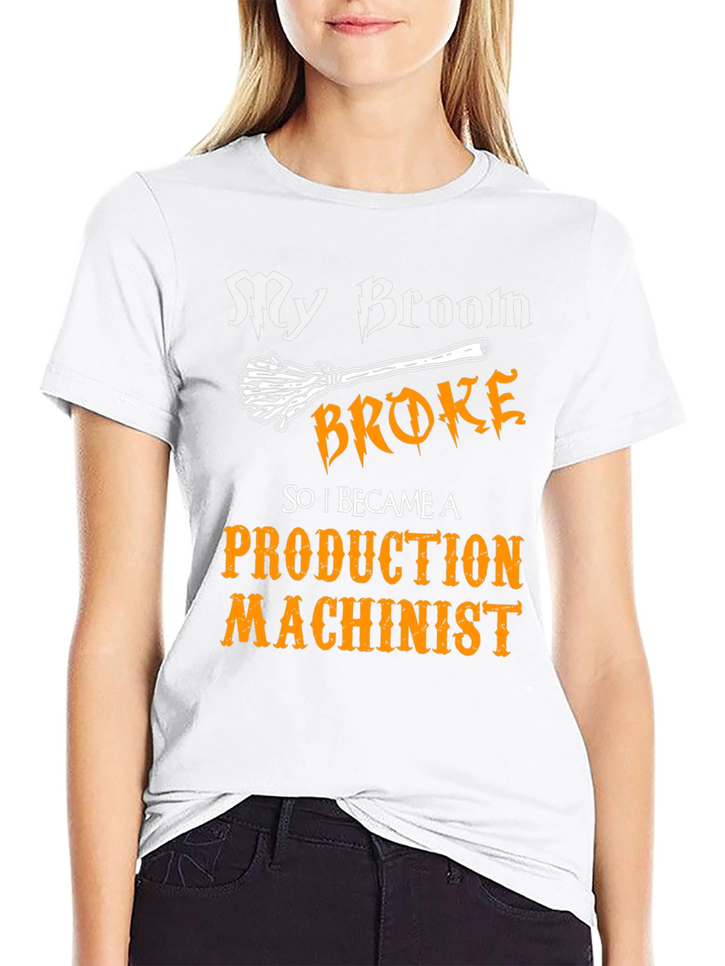 My Broom Broke Production Machinist Graphic Tee