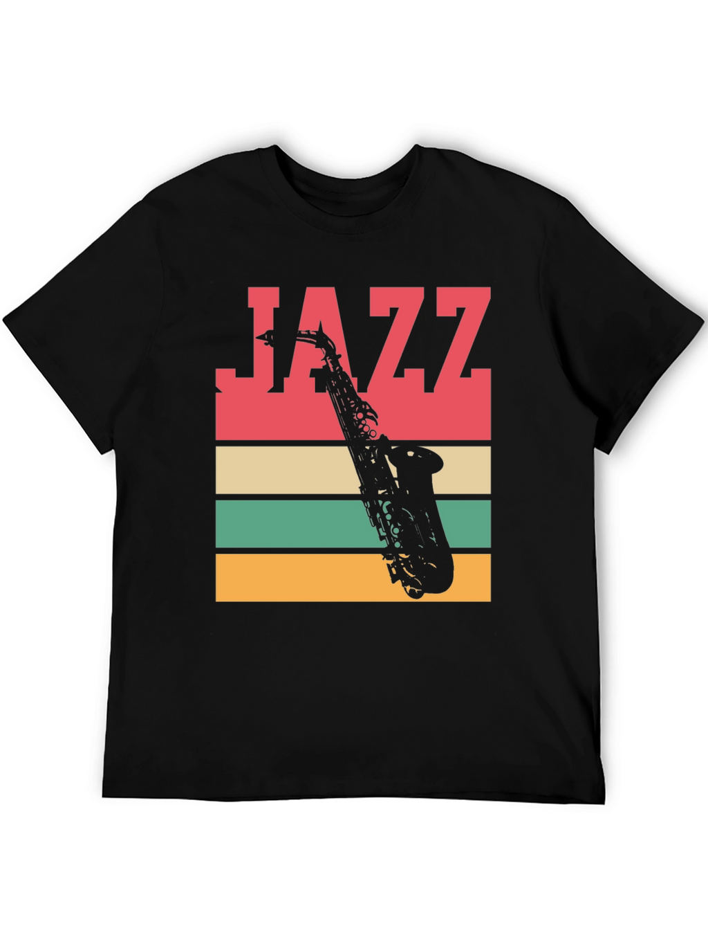 Jazz Saxophone Graphic Tee - Retro Style T-Shirt