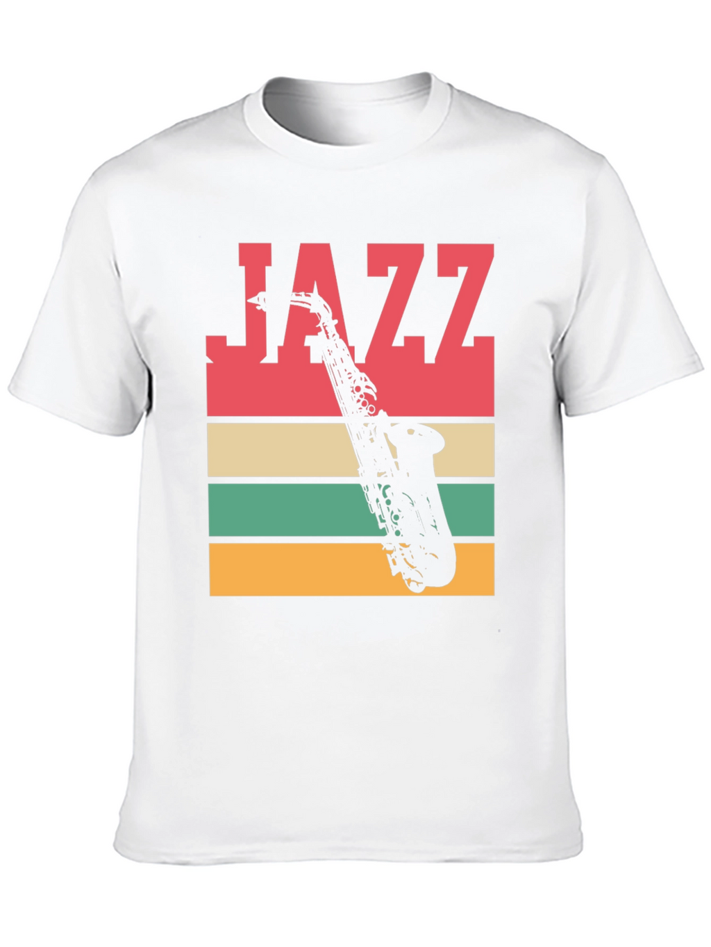 Jazz Saxophone Graphic Tee - Retro Style T-Shirt
