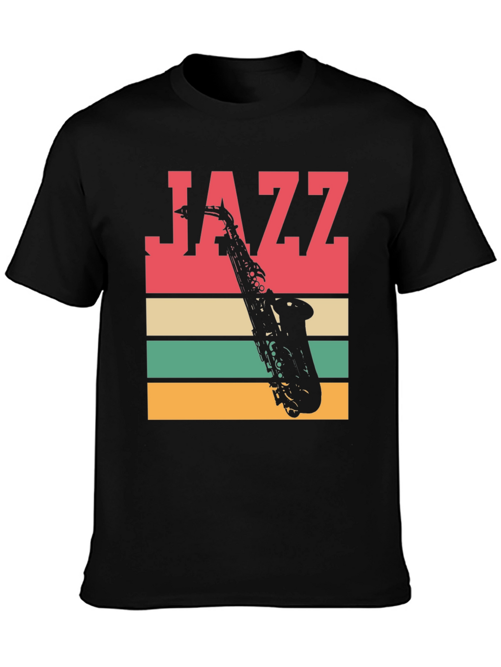 Jazz Saxophone Graphic Tee - Retro Style T-Shirt