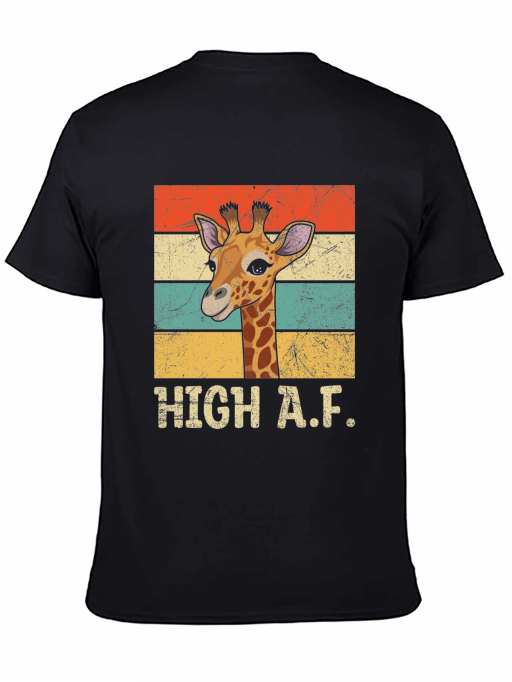 High A.F. Giraffe Graphic Tee - Retro Style