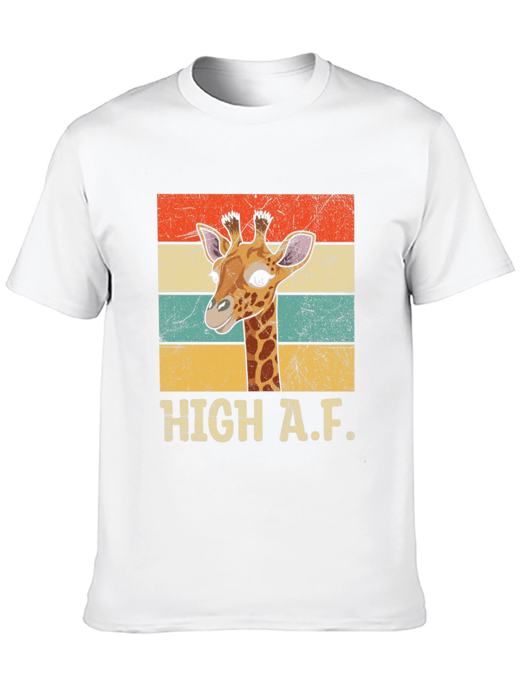 High A.F. Giraffe Graphic Tee - Retro Style