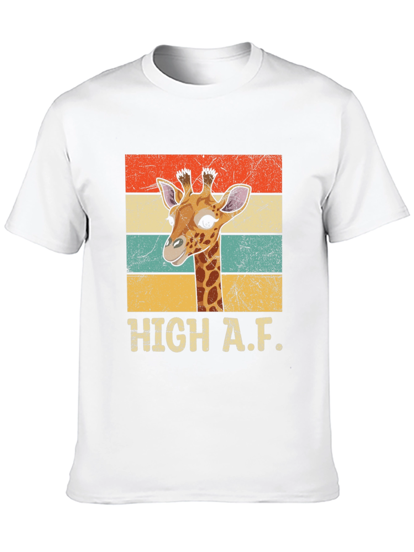 High A.F. Giraffe Graphic Tee - Retro Style