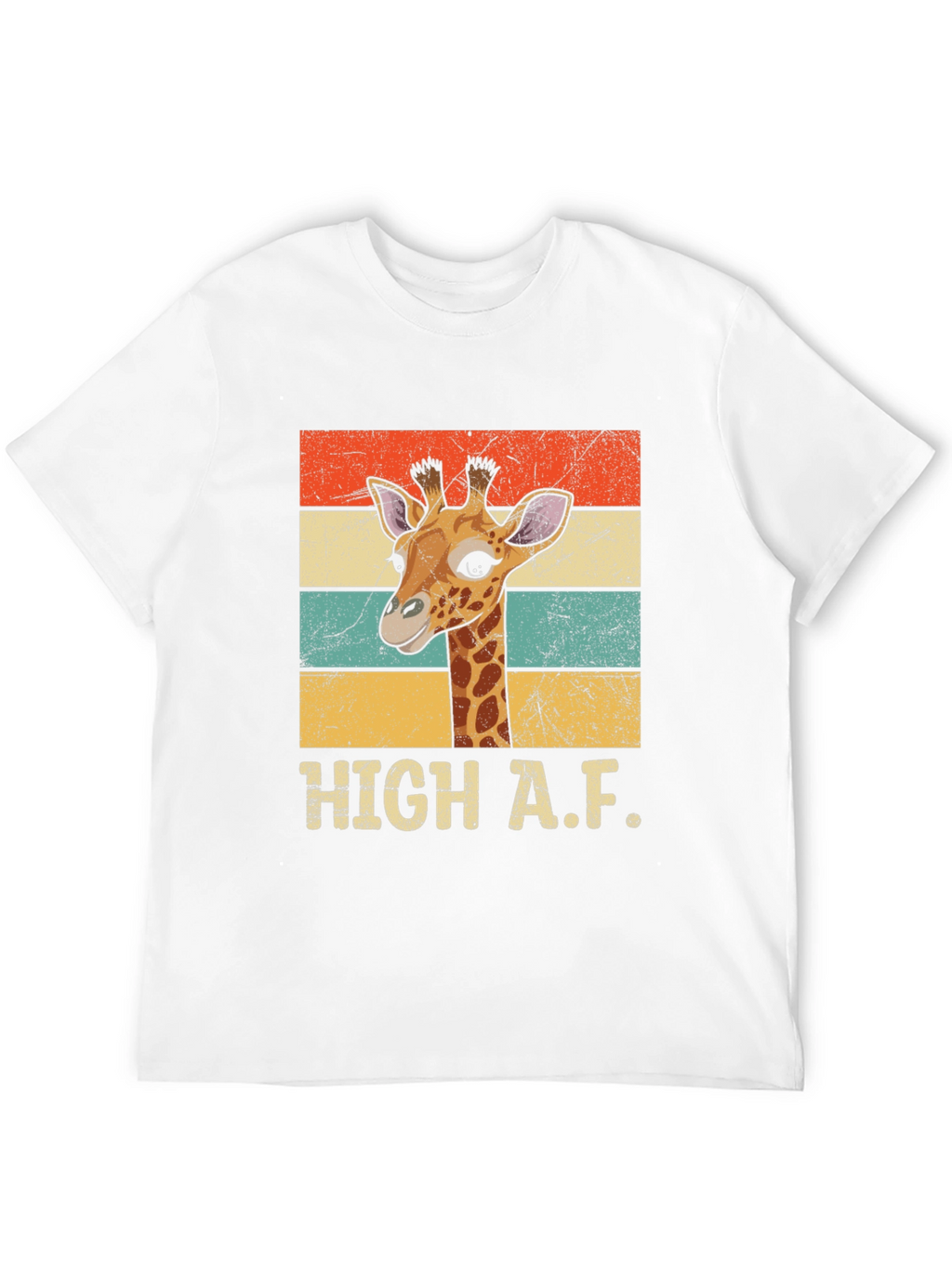 High A.F. Giraffe Graphic Tee - Retro Style