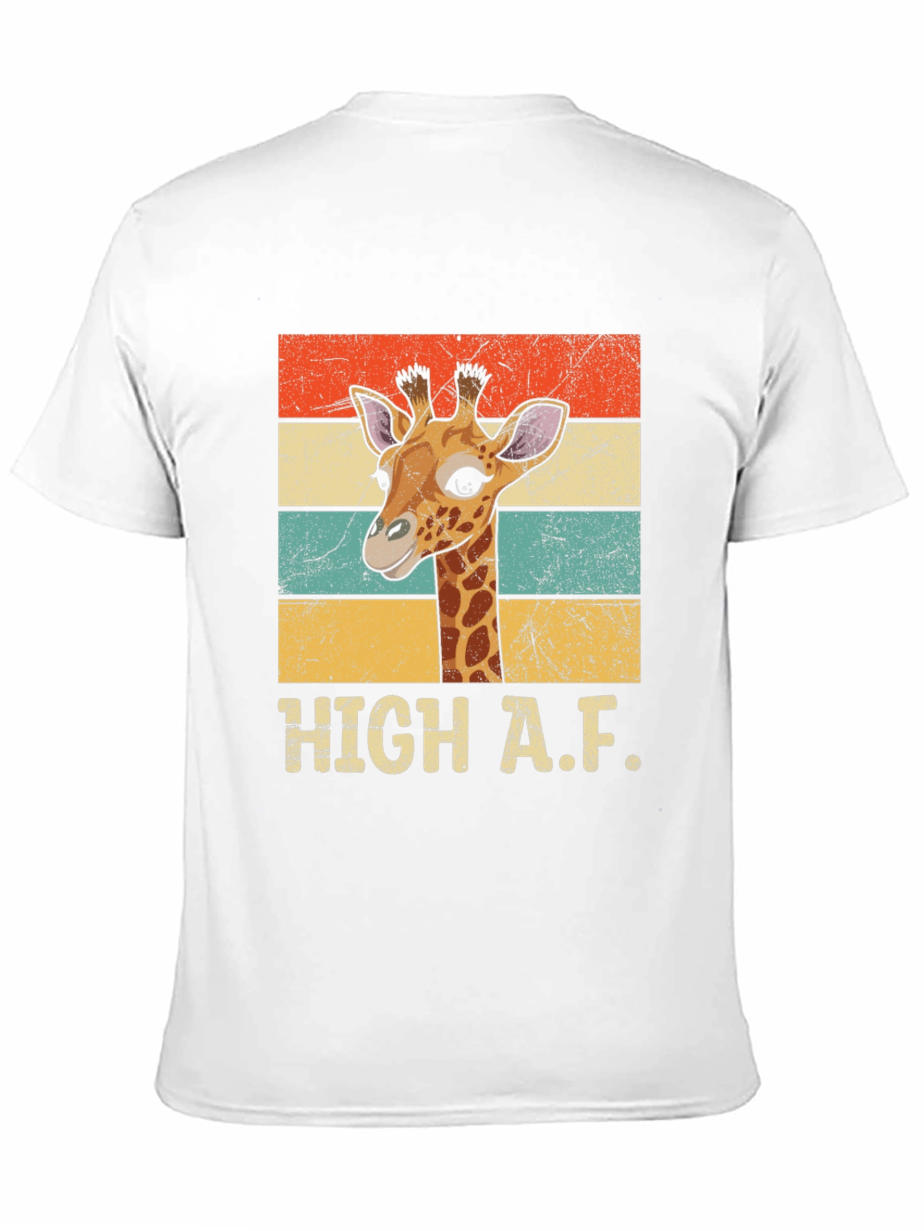 High A.F. Giraffe Graphic Tee - Retro Style