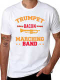 Trumpet Bacon Marching Band Funny Musician T-Shirt