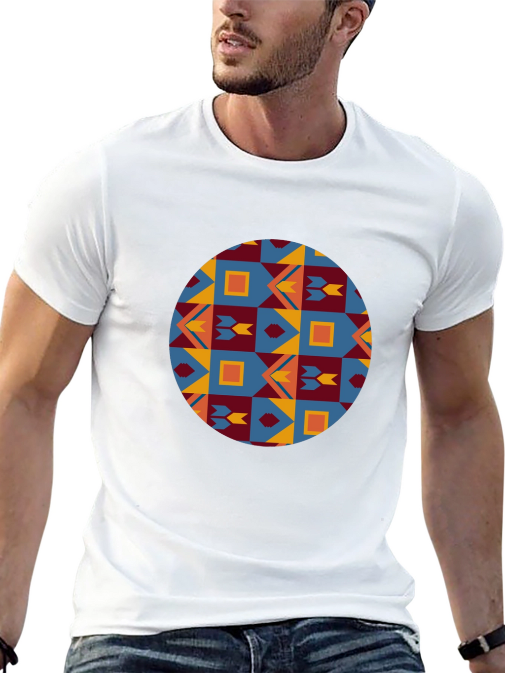 Geometric Circle Pattern Tee