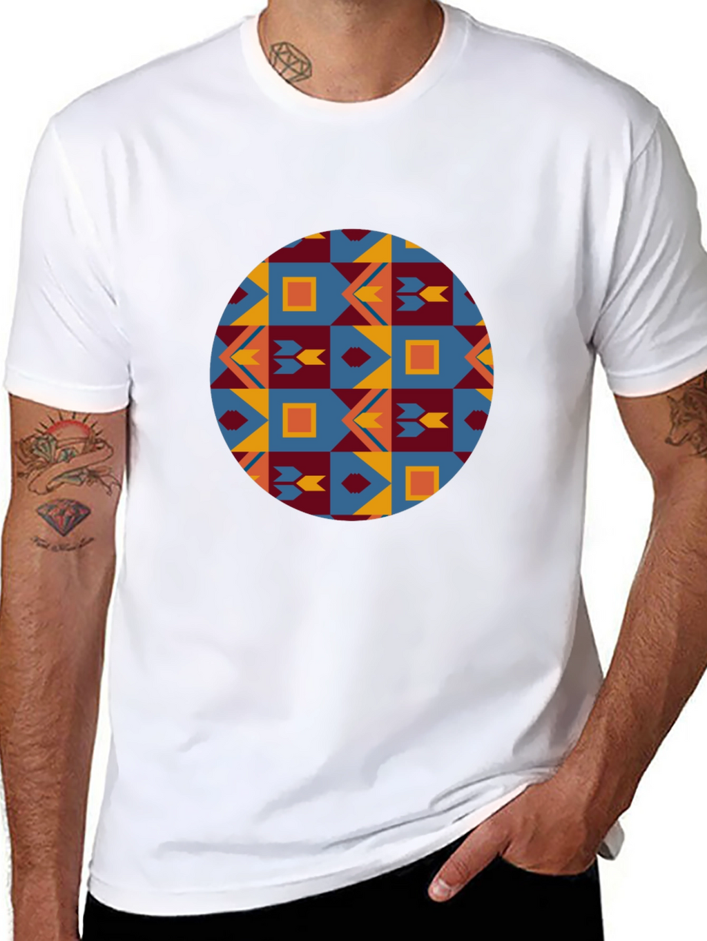 Geometric Circle Pattern Tee
