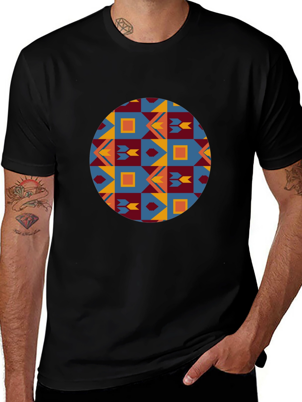 Geometric Circle Pattern Tee