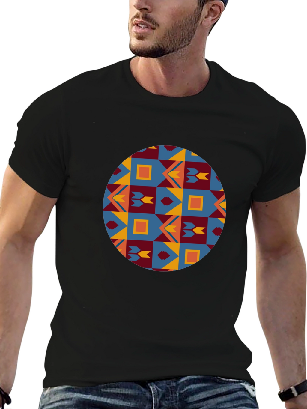 Geometric Circle Pattern Tee