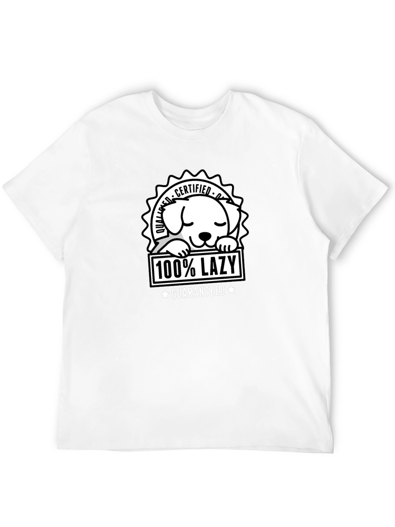 100% Lazy Certified Dog T-Shirt