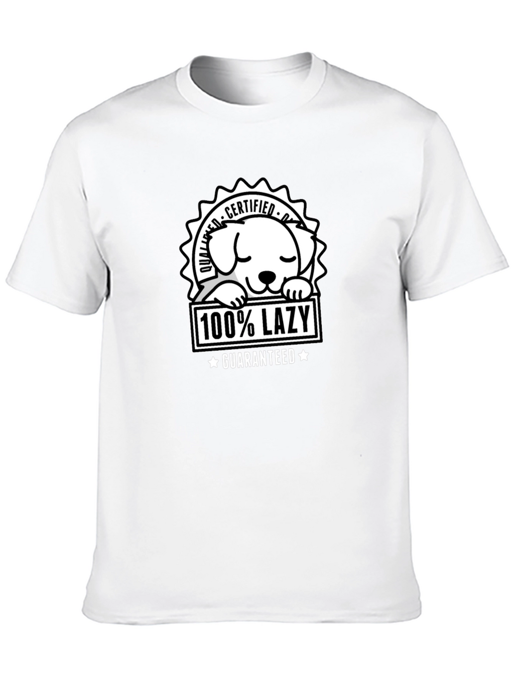 100% Lazy Certified Dog T-Shirt
