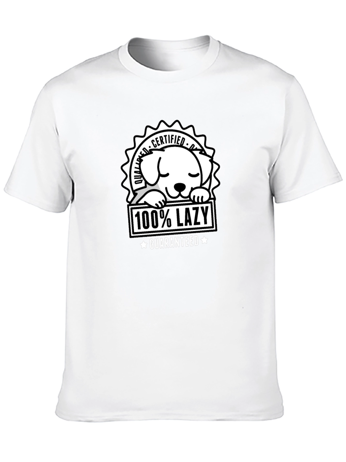 100% Lazy Certified Dog T-Shirt