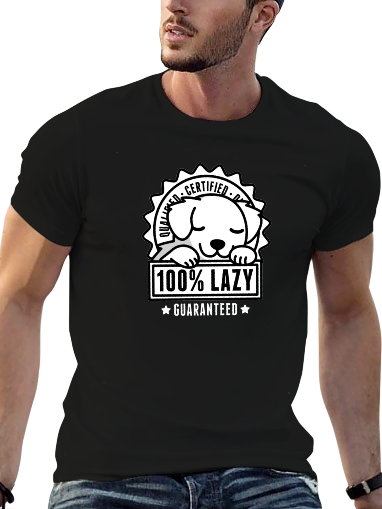100% Lazy Certified Dog T-Shirt