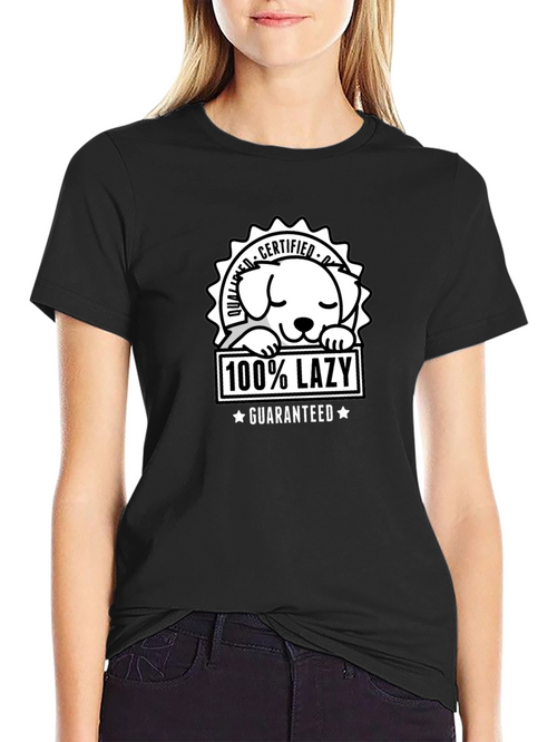 100% Lazy Certified Dog T-Shirt
