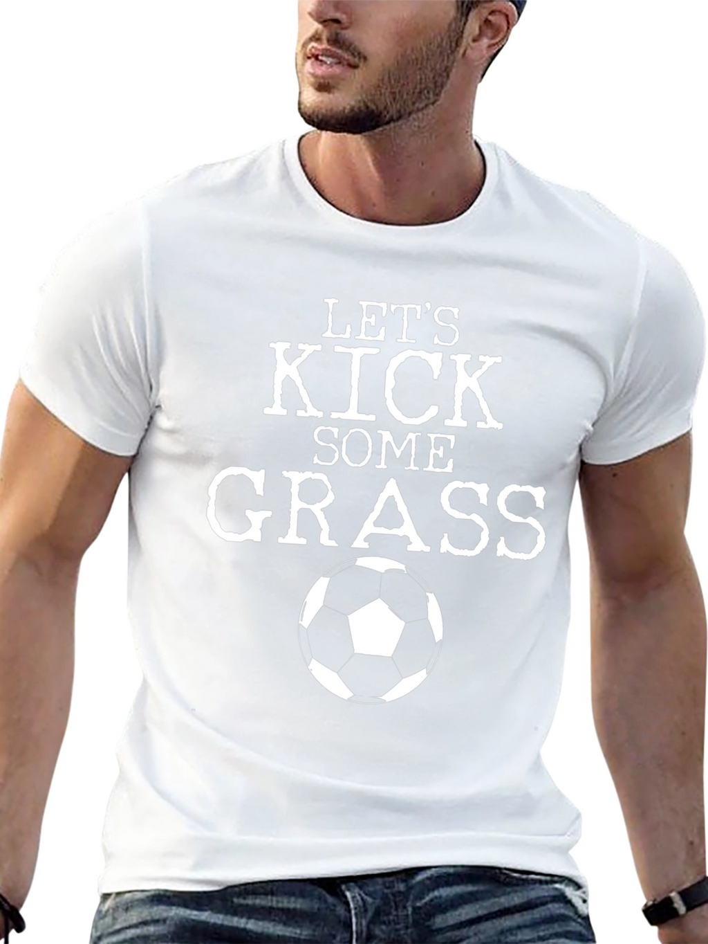 Lets Kick Some Grass Soccer T-Shirt